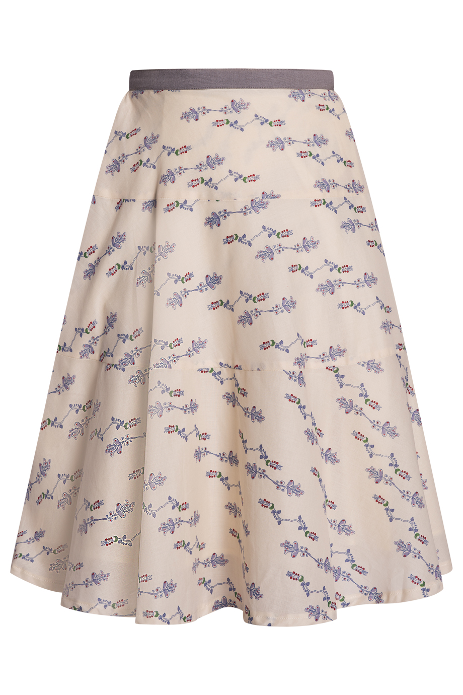Chân váy cuốn River Cotton Poplin Wrap Skirt/ Lavender Prints