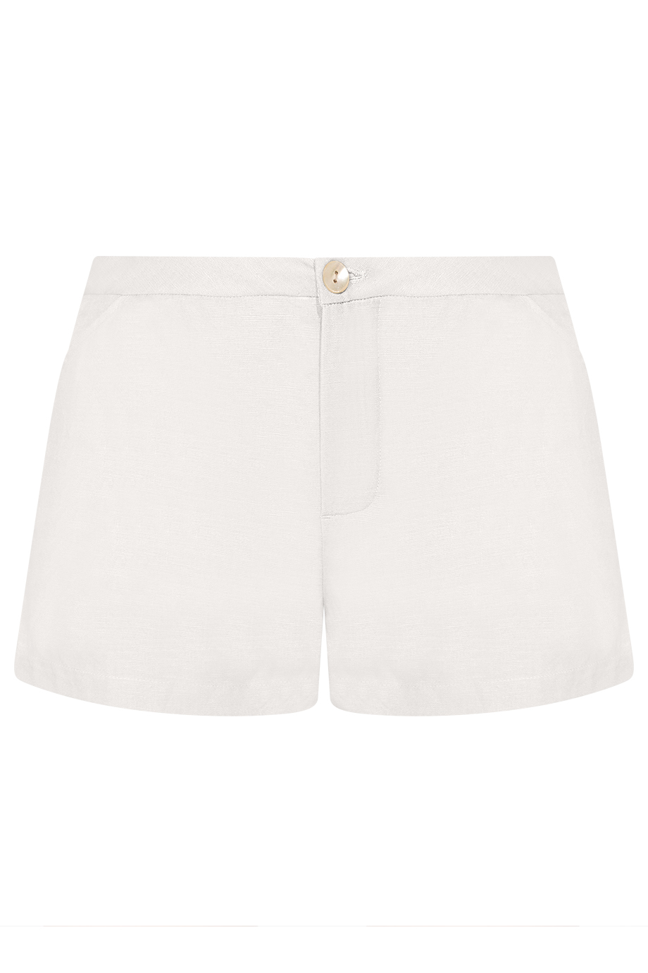 Brynn Raw Silk Shorts/ White