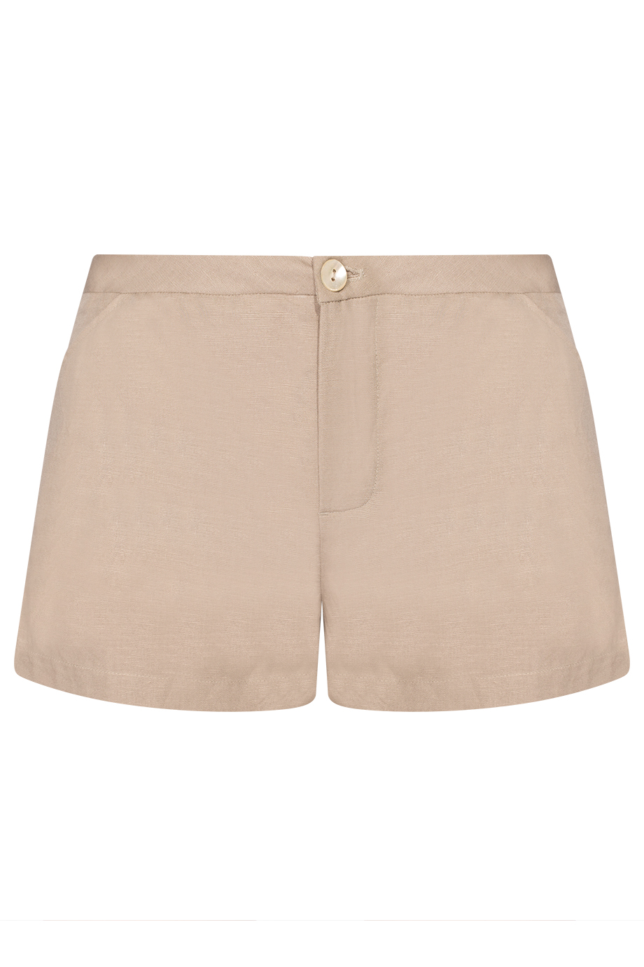 Brynn Linen Shorts/ Beige