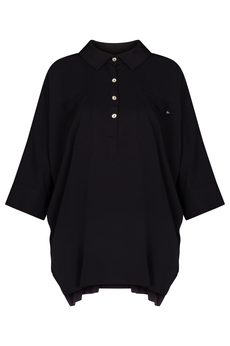 Brynn Kimono Pocket Blouse/ Black