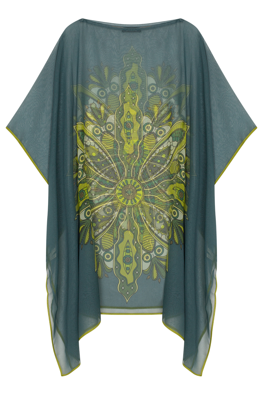 Boat-necked Silk Kaftan 109x86/ No (9)