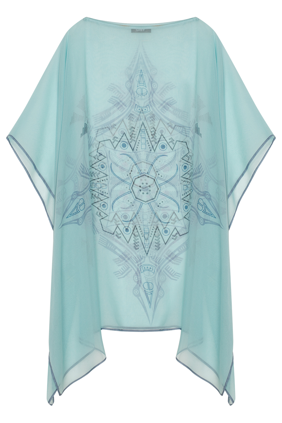 Boat-necked Silk Kaftan 109x86/ No (7)