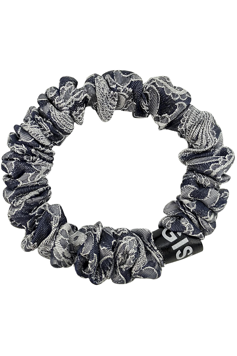 Dây buộc tóc lụa Pure Silk Scrunchie/ Grey Paisley N037