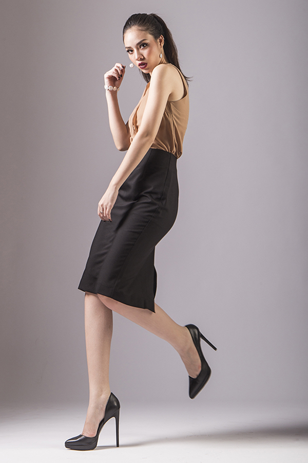 Chân váy bút chì Andrea Pencil Skirt/ Black