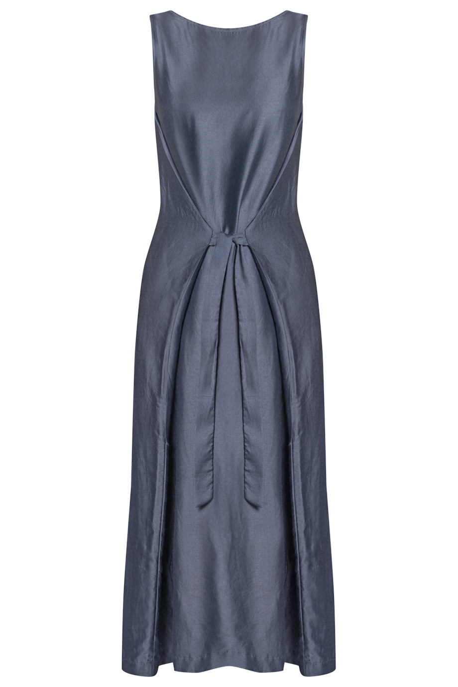 Legacie Silk Wrap Ankle Dress/ Charcoal