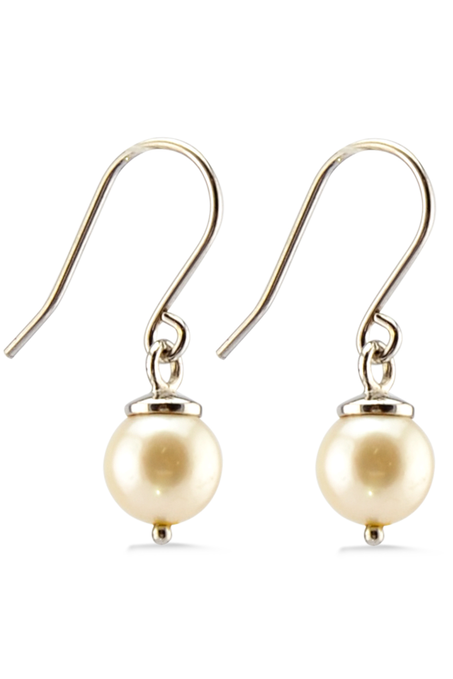 Pearl Drop Silver 925 Fish Hook Earings/ Cream