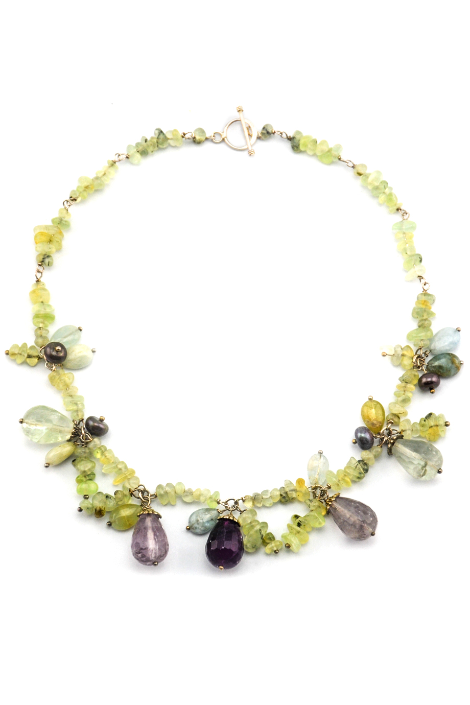 Vòng cổ Spring Forest Flourite Aqua Jade Necklace