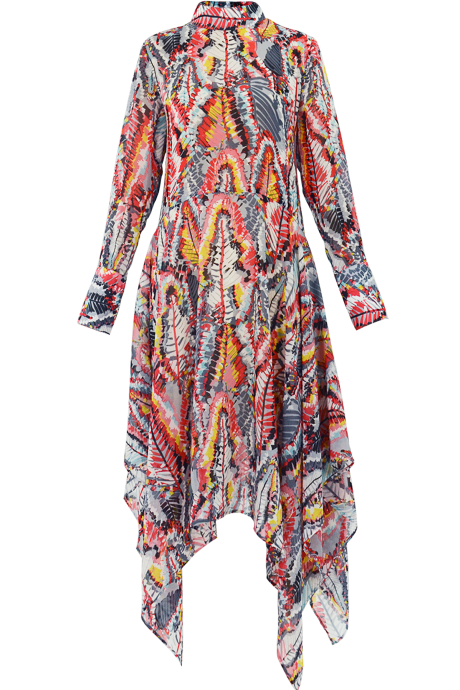 Đầm sơ mi Petra Asymmetric Midi Dress/ Feather