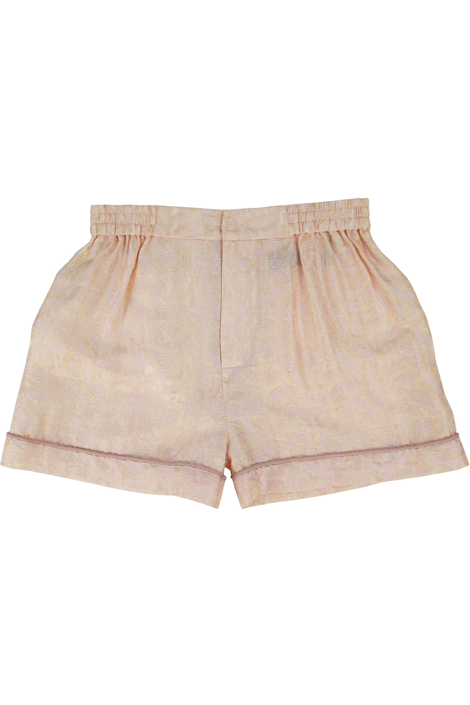 Quần ngủ lụa cộc Francessa No.1 Silk Pajama Shorts / Paisley Pink N034