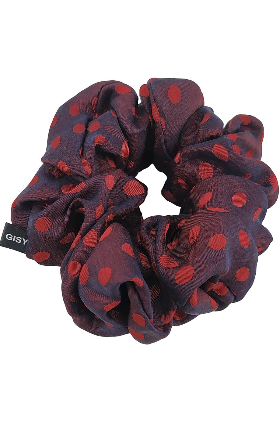 Dây buộc tóc lụa Pure Silk Oversized Scrunchie/ Plum Dots N035