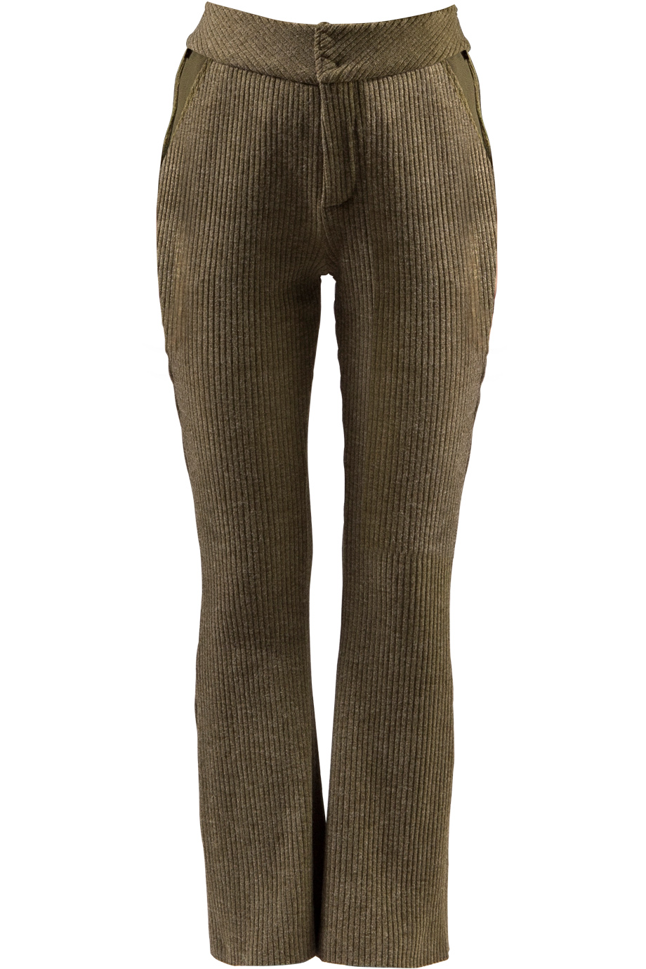 Quần len ống vẩy Ferne Canvas & Wool Suit Pants/ Moss Green