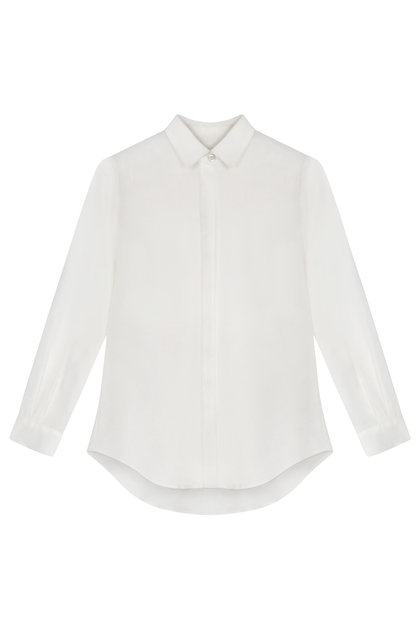 Áo sơ mi tay dài cổ Đức màu trắng kem - Peyton Shirt/ White
