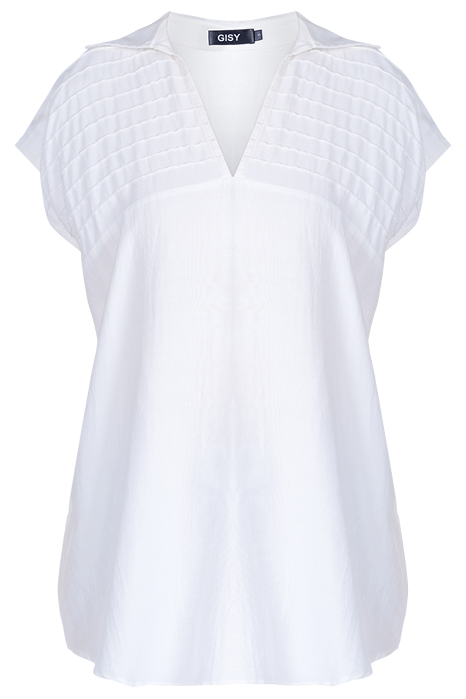 Áo Morgan Stripe Collar Silk Shirt/ White