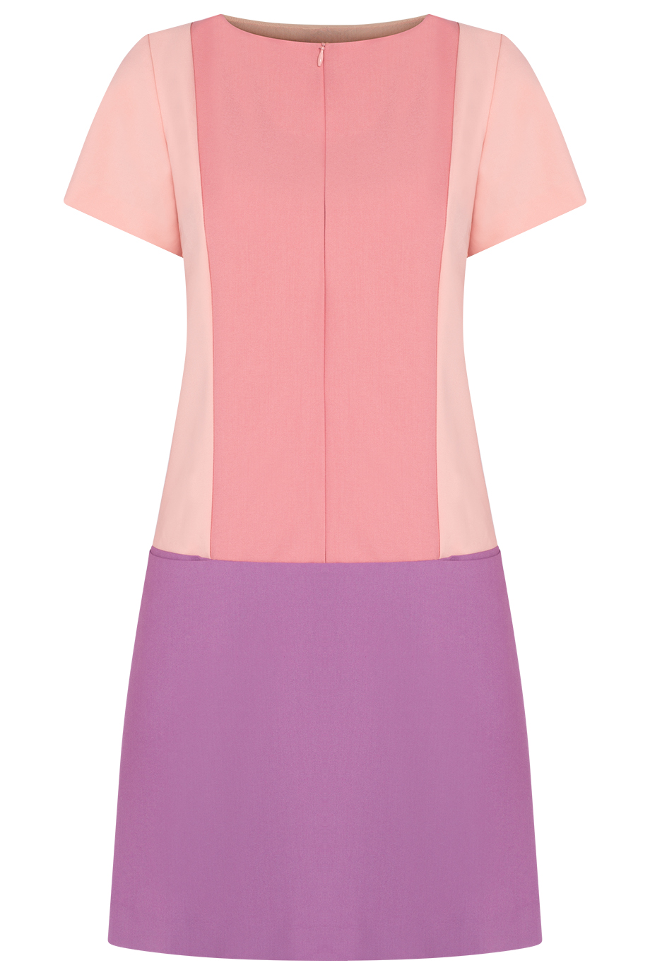 Coco Color-block Shift Dress/ Pink tone