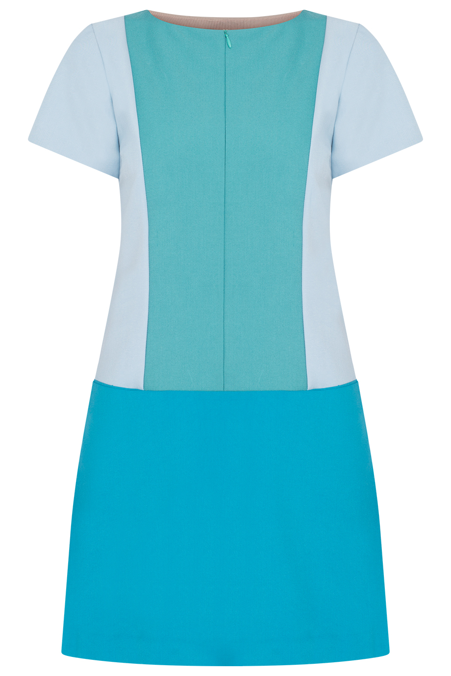 Coco Color-block Shift Dress/ Blue tone