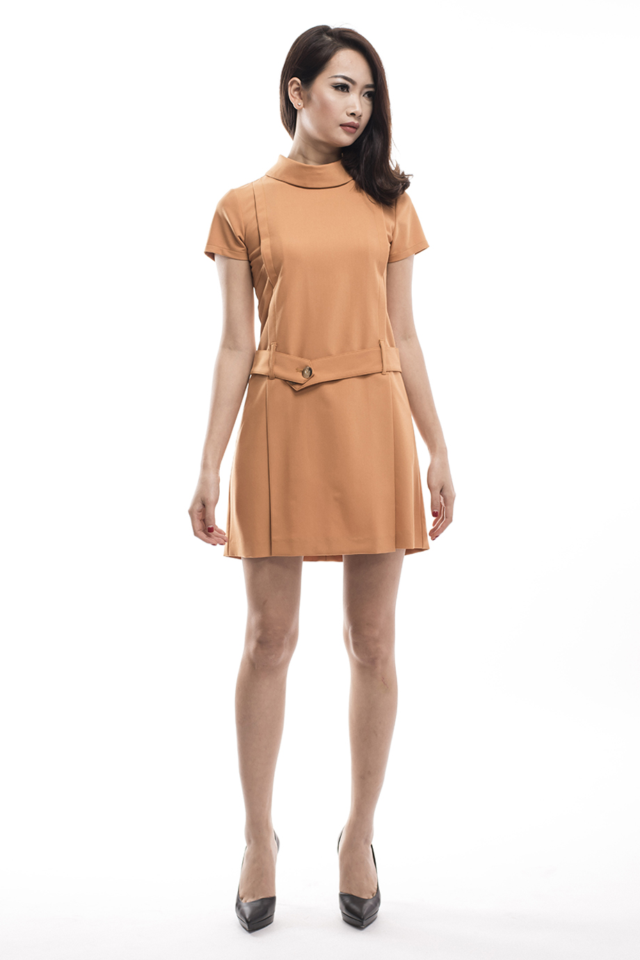 Twiggy Mod Dress/ Brick