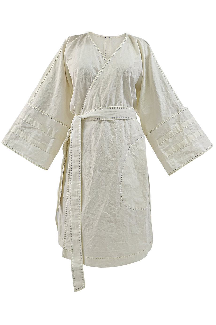 Đầm Ameena Embroidered Kimono Robe/ White 2086