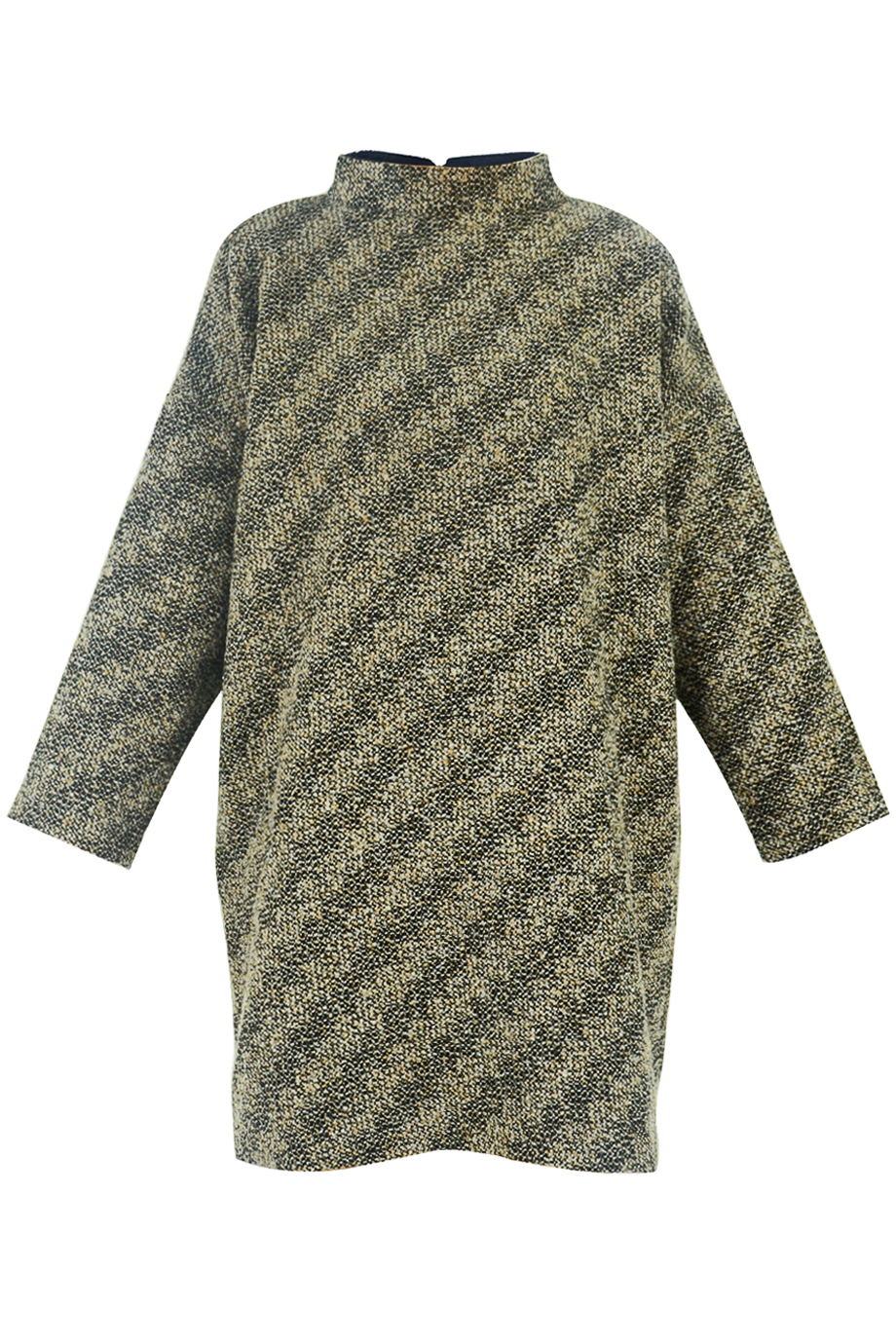 Đầm mini Yves Tweed Oversized Tunic Pullover/ Brown Stripe 2240