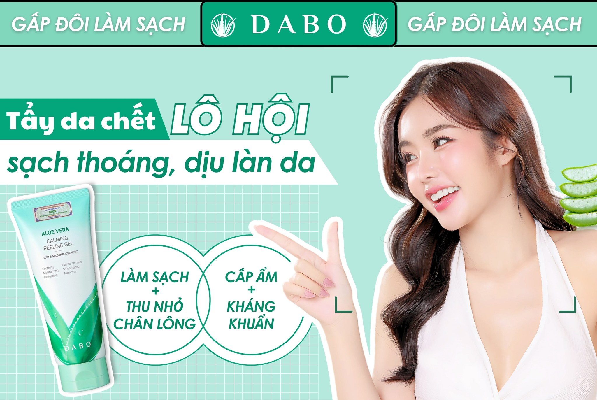 Tẩy da chết Lô Hội Dabo