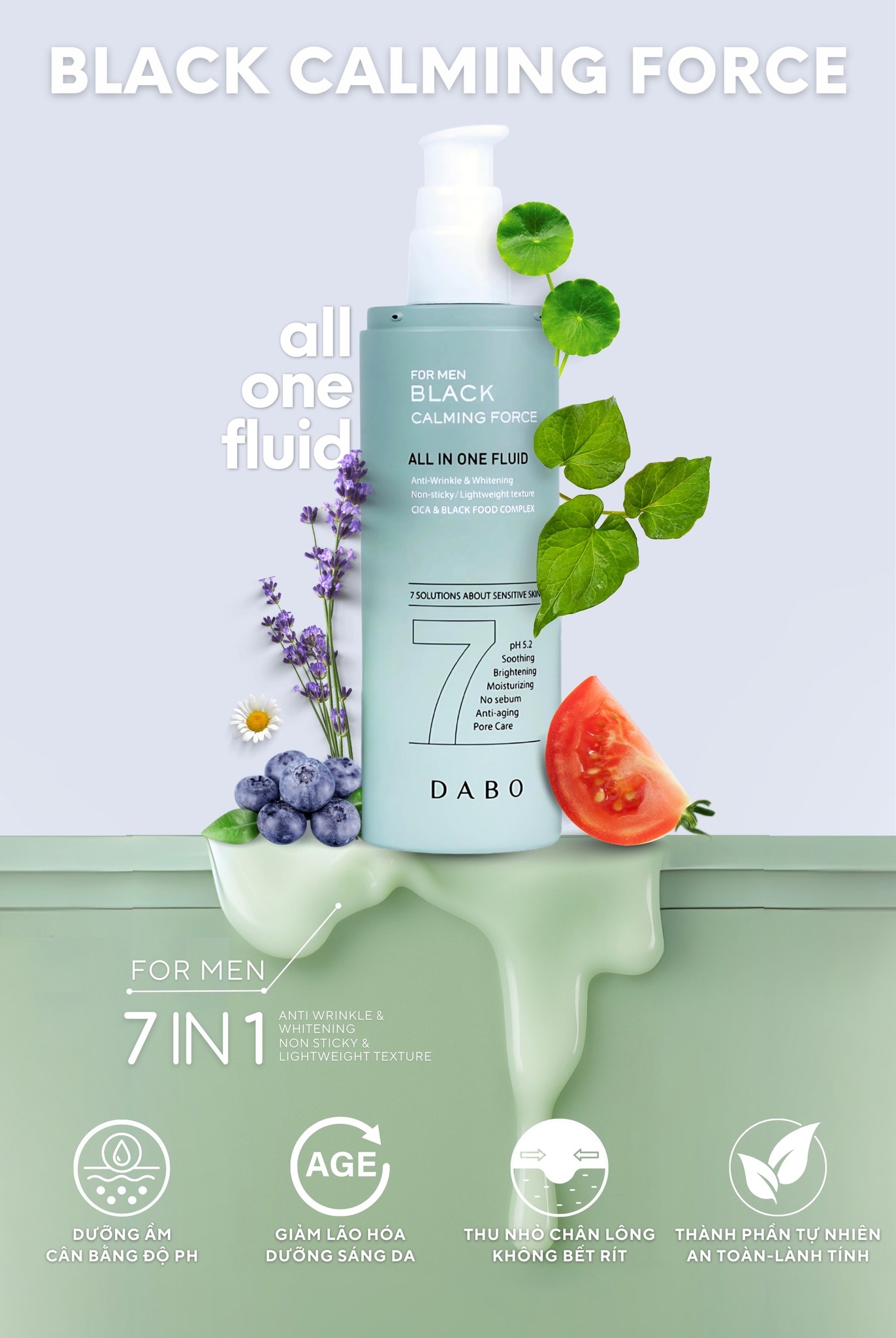 DABO BLACK CALMING FORCE FOR MEN ALL IN ONE FLUID
