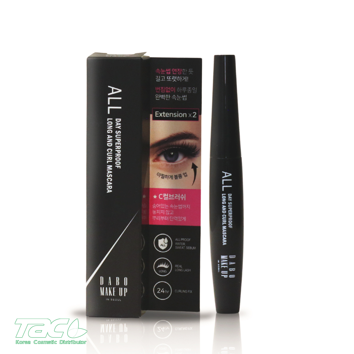 Chuốt Mi Cong - Dài - Dưỡng Dài Mi - Chống Lem DABO SUPERPROOF LONG AND CURL MASCARA