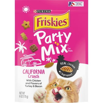 Bánh thưởng cho mèo - Friskies Party Mix With Chicken and Flavors of Turkey & Bacon 170g