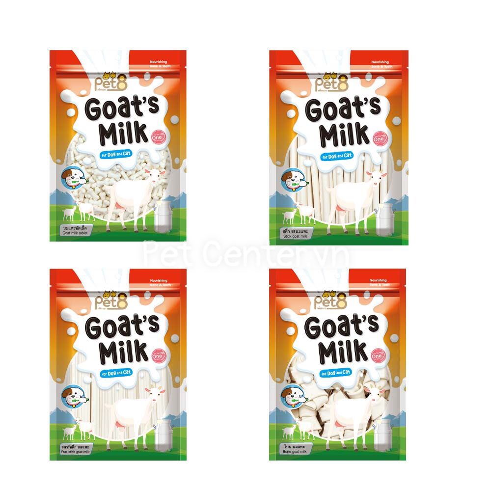 Pet8 JDT53 - Goat Milk Thanh Sữa Dê Lớn Chó Và Mèo 450g