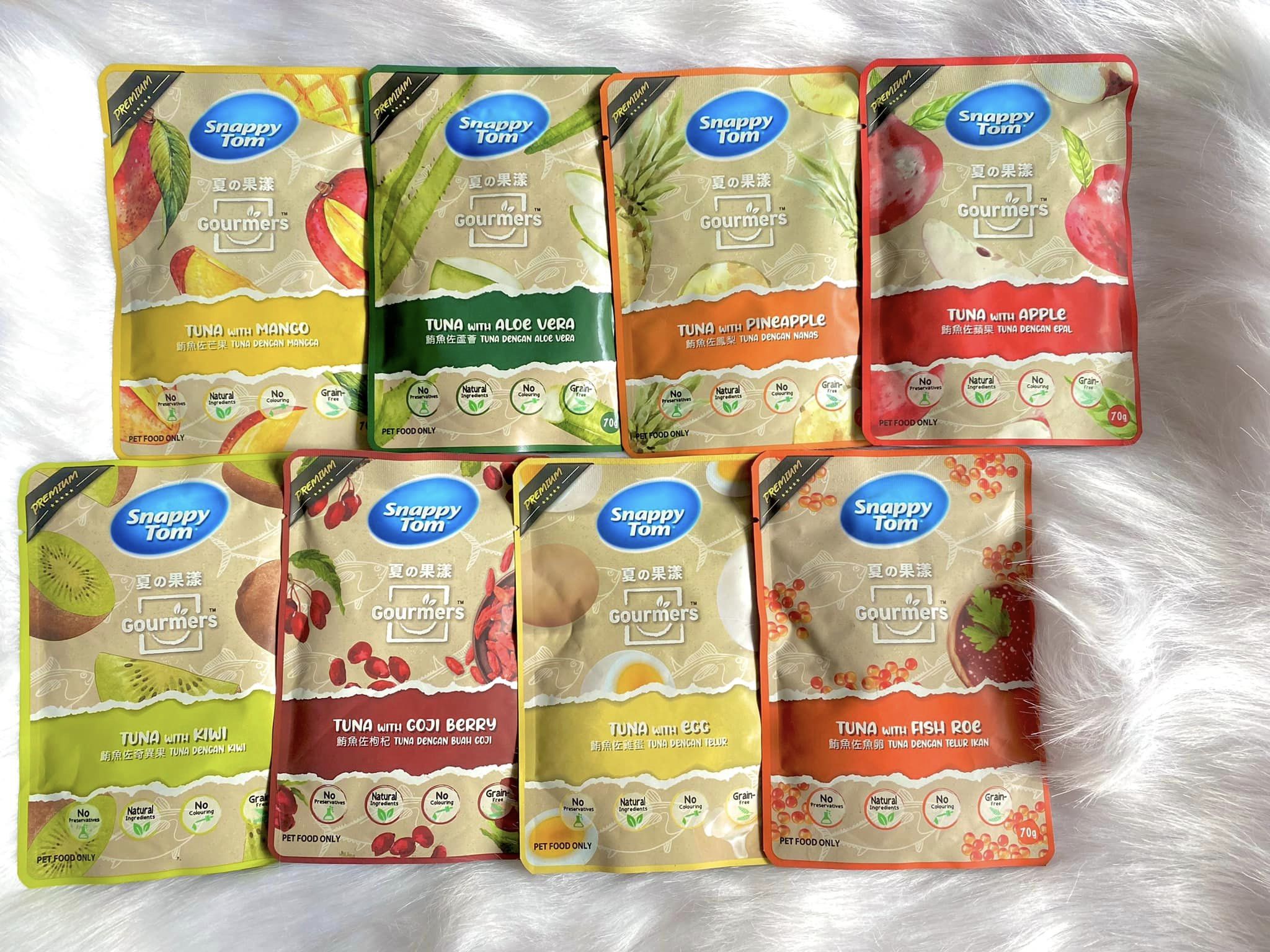 Pate Mèo Snappy Tom Cá Ngừ Mix Trái Cây - Rau Củ 70g 11 VỊ