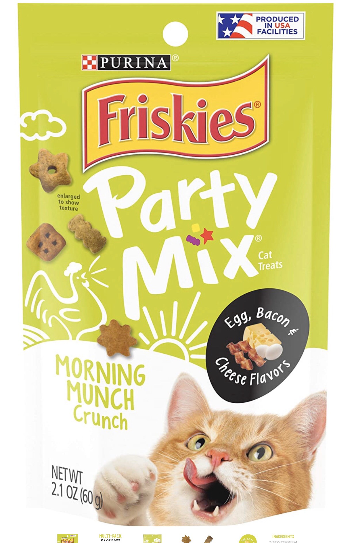 Bánh thưởng cho mèo - Friskies Party Mix Egg Bacon Cheese Flavors 60g