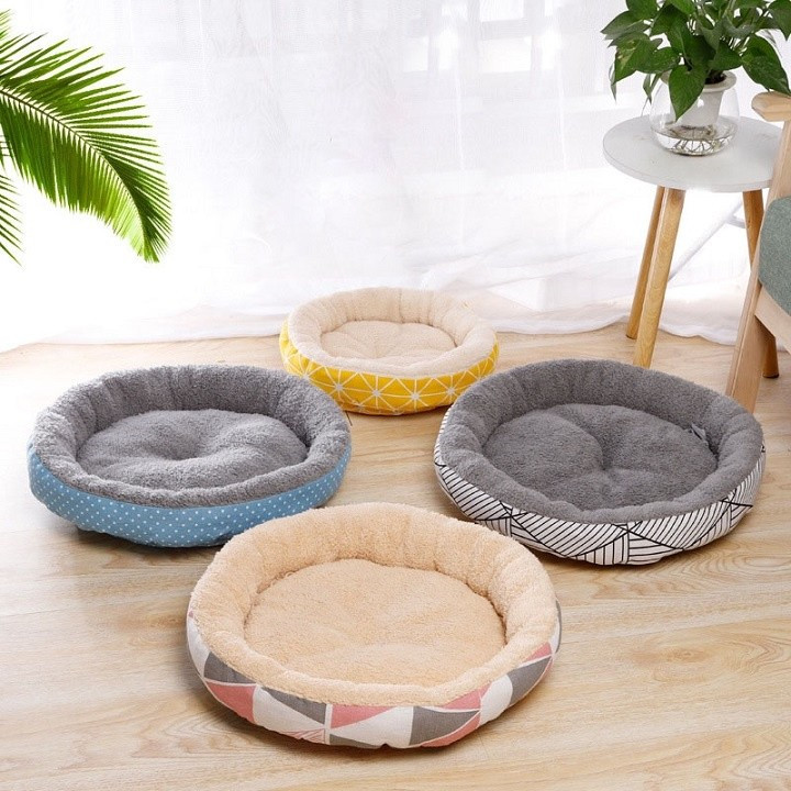 Nhà Ngủ - Ổ Nằm - Nệm Cho Chó Mèo Vải Lông Êm Ái Nhiều Kích Thước và Hình Dáng