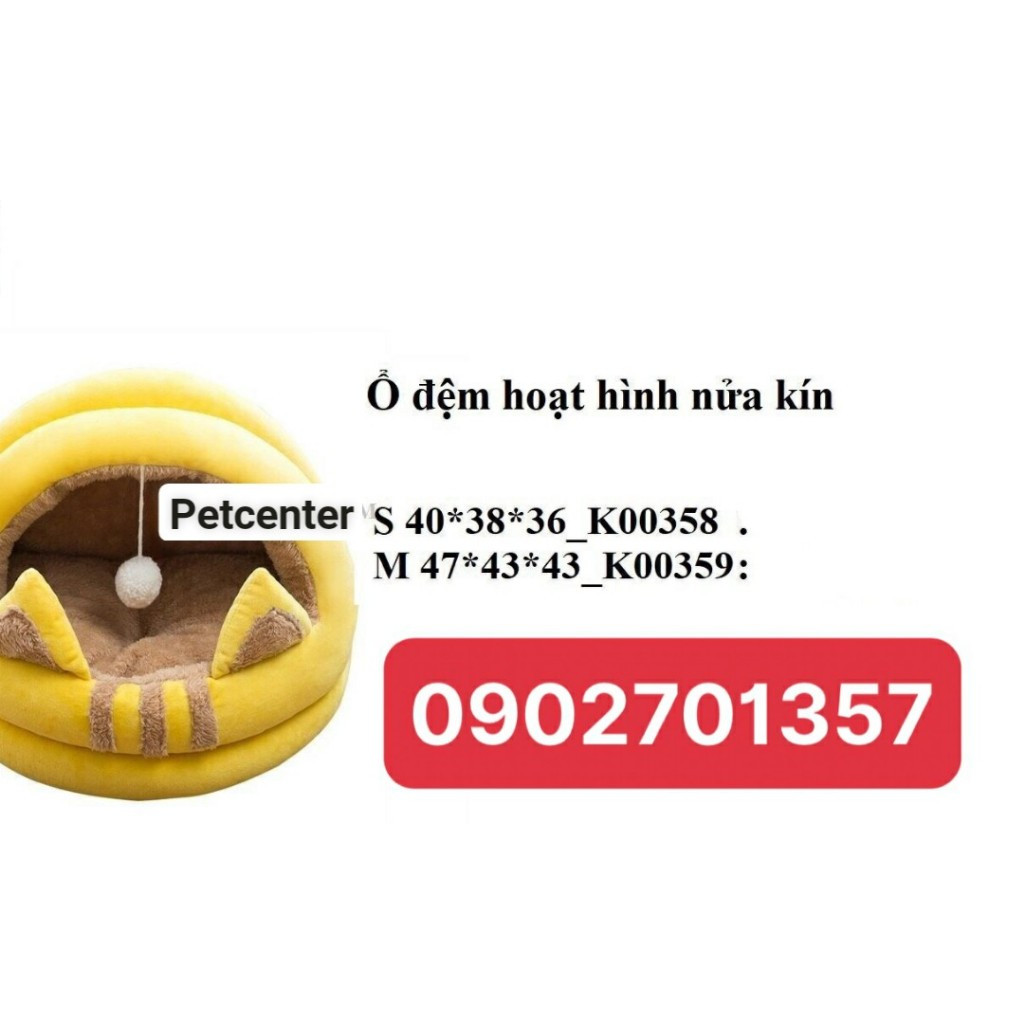Nhà Ngủ - Ổ Nằm - Nệm Cho Chó Mèo Vải Lông Êm Ái Nhiều Kích Thước và Hình Dáng