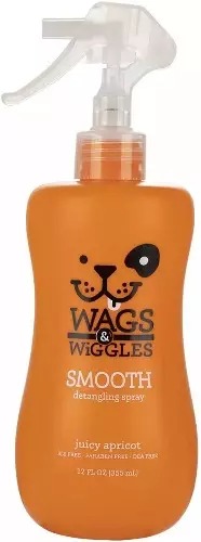 WAGS & WIGGLES SMOOTH DETANGLING SPRAY - Xịt Tắm Khô Giúp Lông Mềm Mượt Cho Chó 355ml
