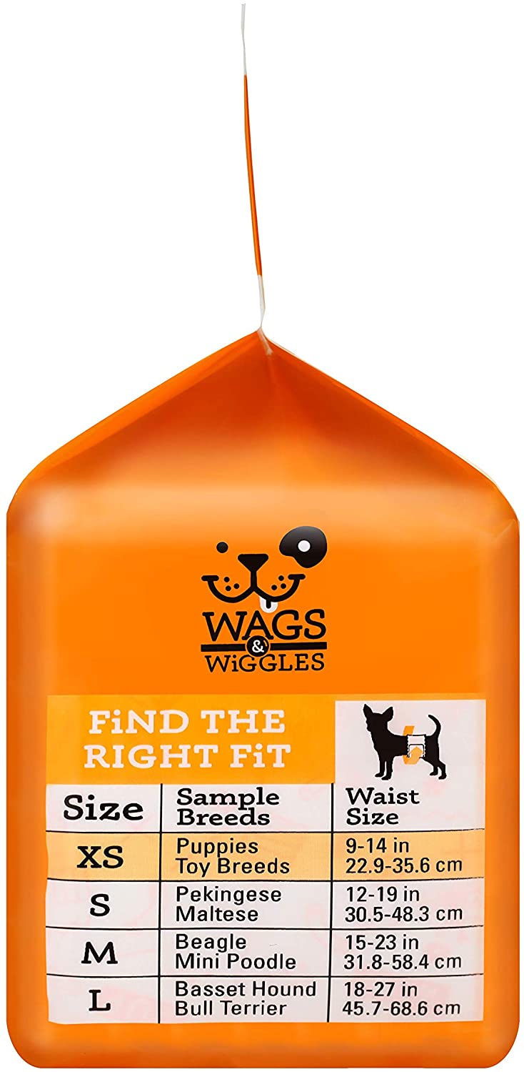 WAGS & WIGGLES Dog Diapers For Male Dogs - X Small