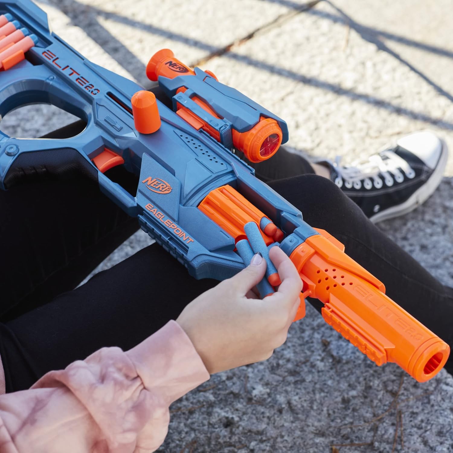 Súng đồ chơi NERF Elite 2.0 Eaglepoint RD-8 Blaster – Nòng trống 8 viên, bắn bằng cơ chế bolt action, kèm ống ngắm và nòng tháo rời