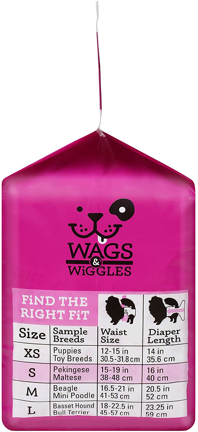 WAGS & WIGGLES Dog Diapers For Female Dogs, Small