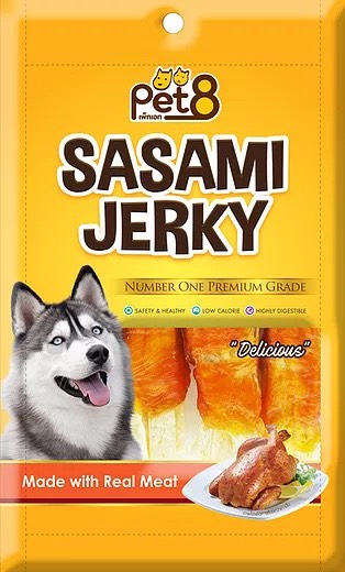Pet8 JJ04 Chicken Warpped Fish Strap 50G