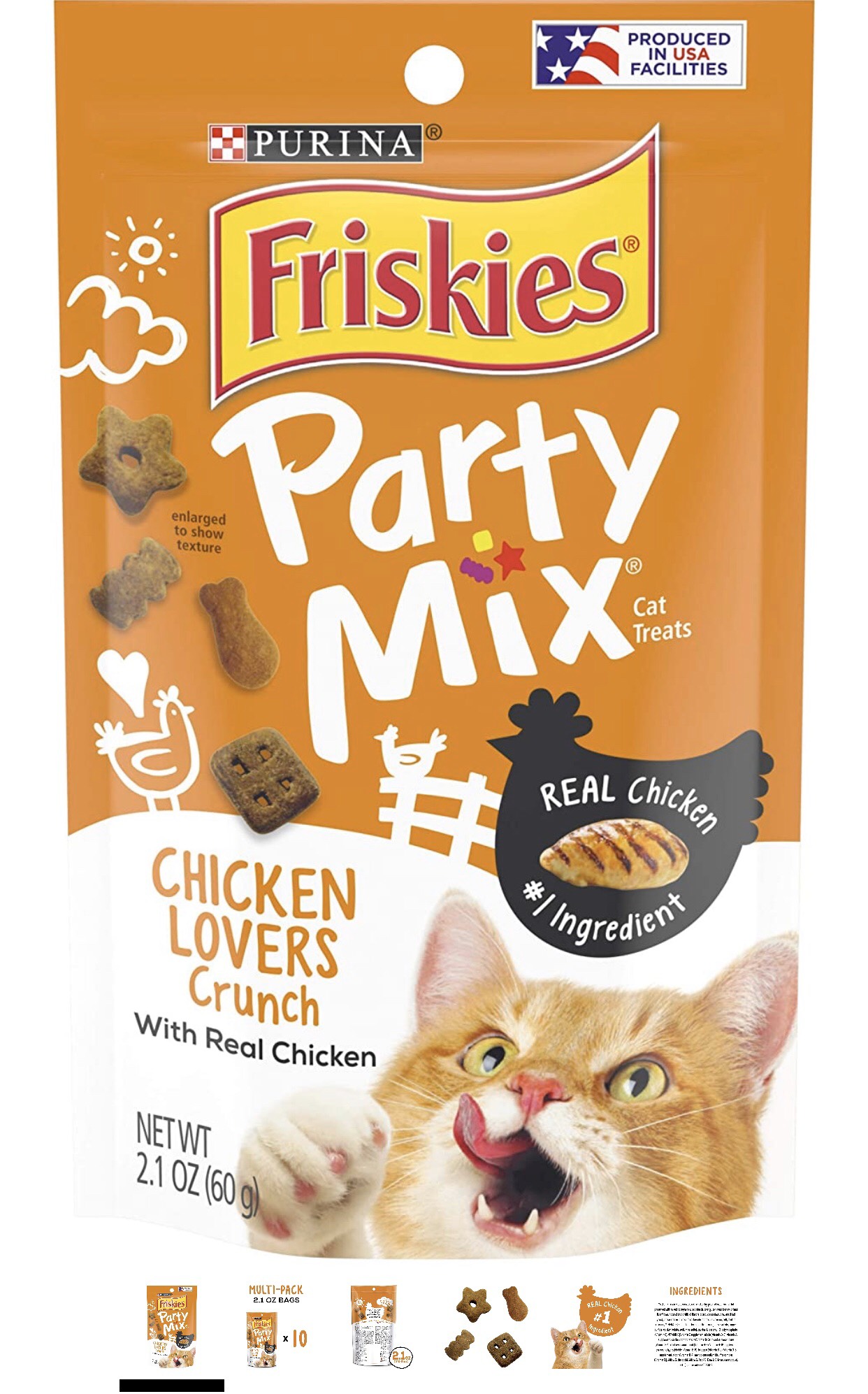 Bánh thưởng cho mèo - Friskies Party Mix With Real Chicken 60g