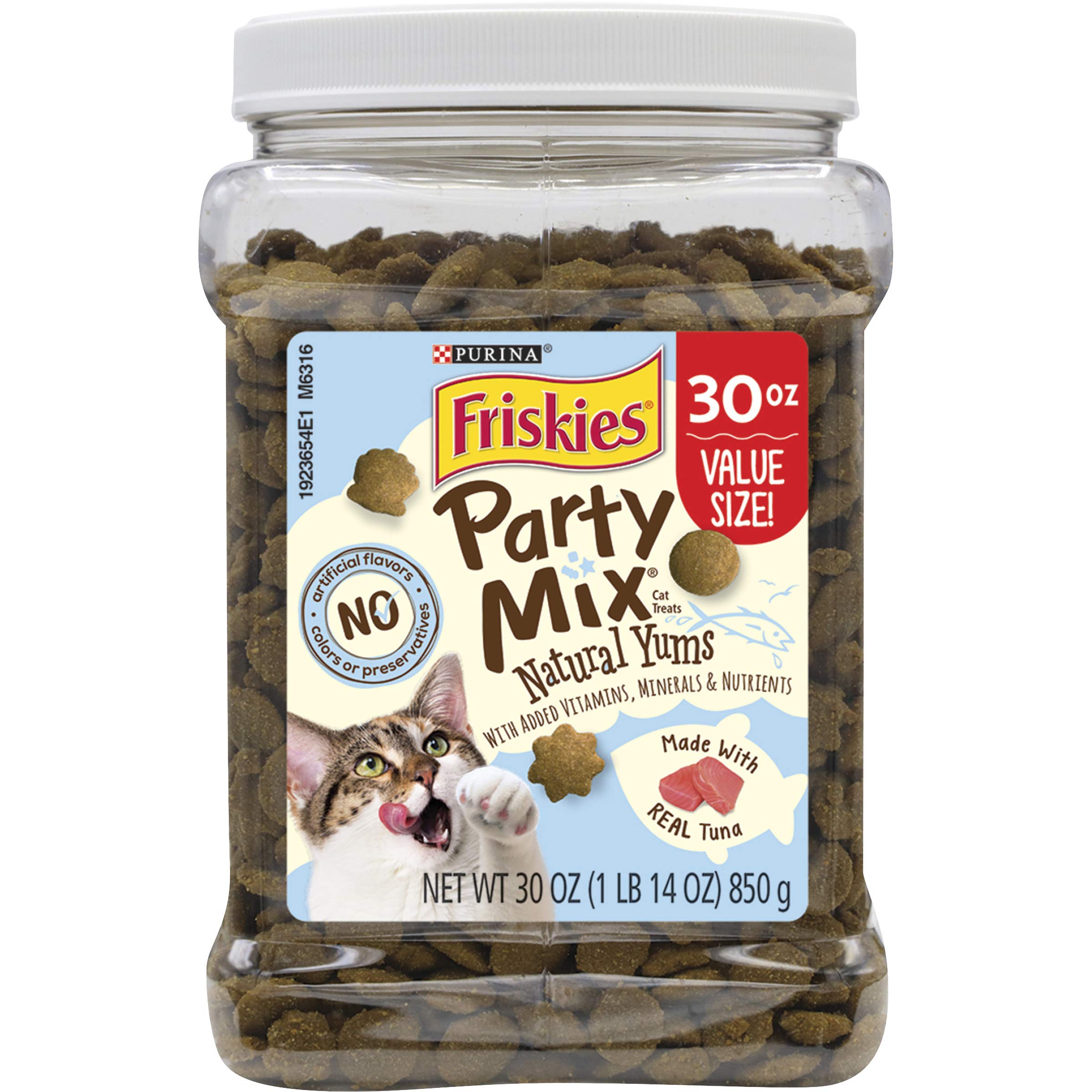 Bánh thưởng cho mèo - Friskies Party Mix Natural YUMS All Natural Adult Cat Treats 850g