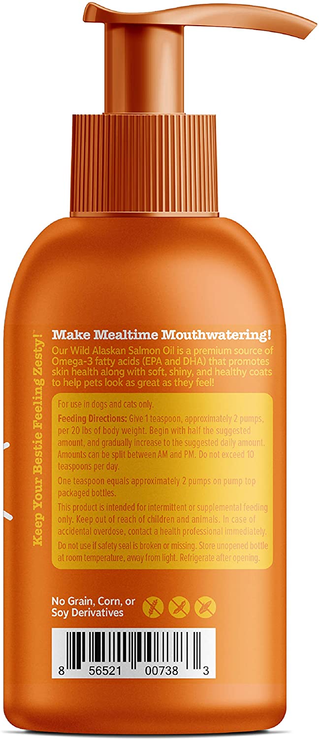 Dầu Cá Bổ Sung Omega Hỗ Trợ Làm Đẹp Lông Cho Thú Cưng Zesty Paws Wild Alaskan Salmon Oil Skin & Coat 237ml