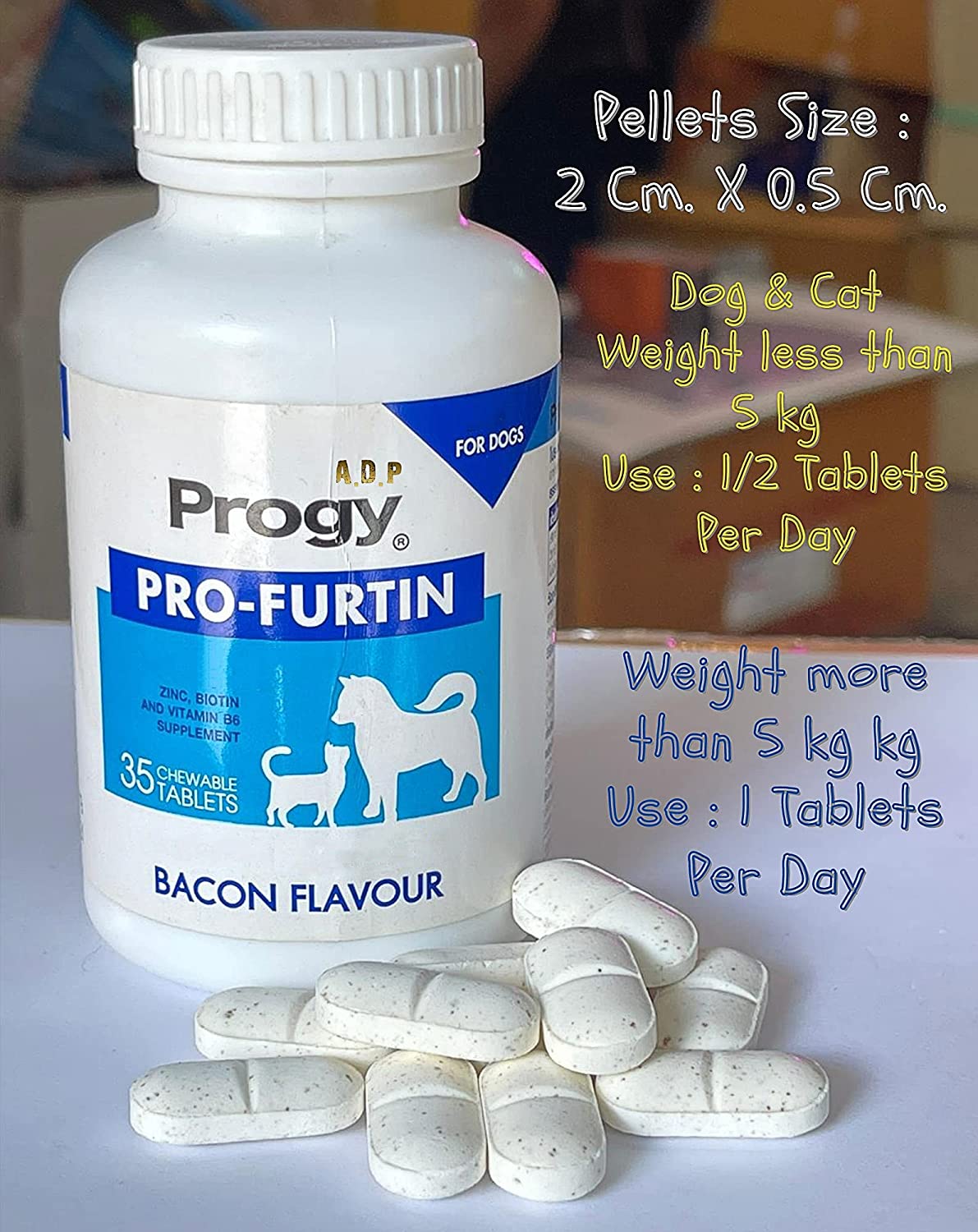 Progy Pro-Furtin Bacon Flavour 35 Tablets