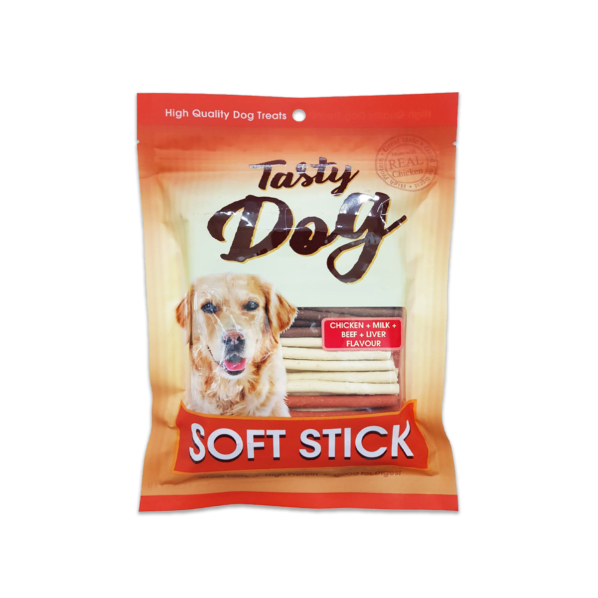 PET8 JST19 - Tasty Dog Soft Stick - Mix: Gà, Bò, Sữa, Gan (Chicken,Milk,Beef,Liver) 450g