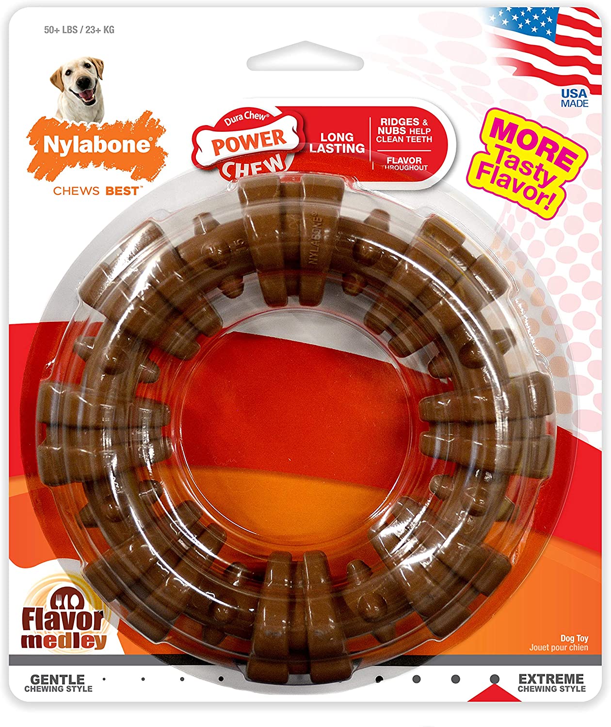 Nylabone Power Chew Textured Dog Chew Ring Toy