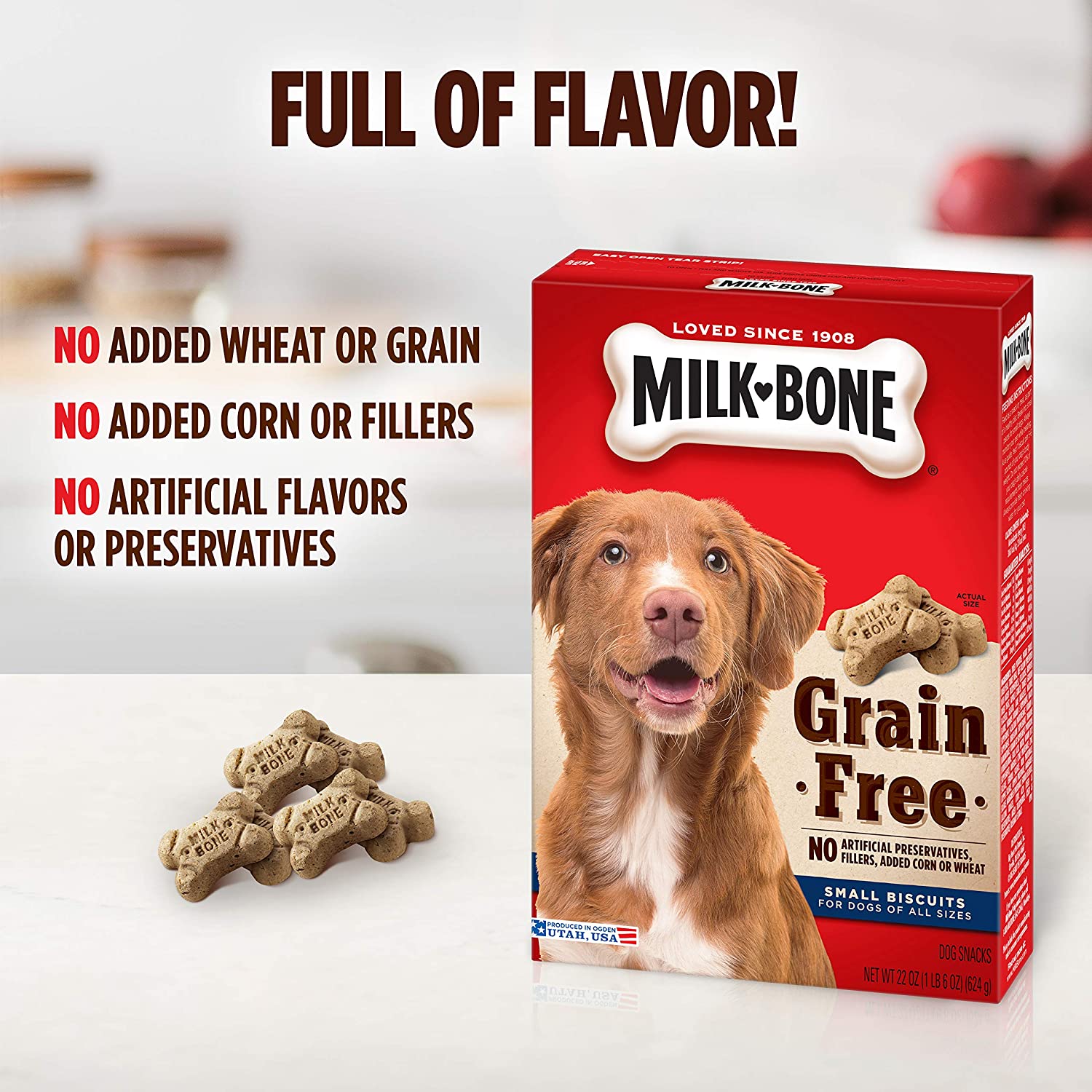 MilkBone Grain Free Dog Biscuits 624g PET CENTER PET FOODS & PET SUPPLIES