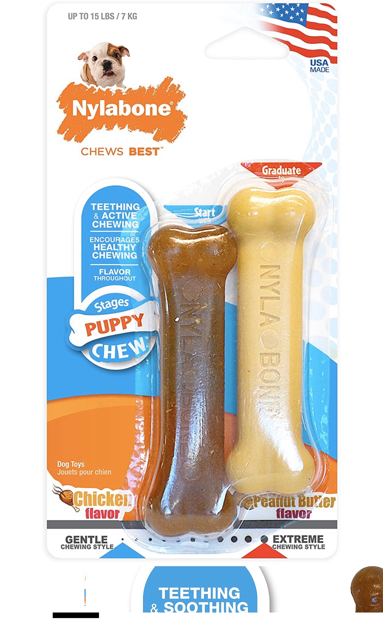 Nylabone Puppy Chew for Dog 15lbs