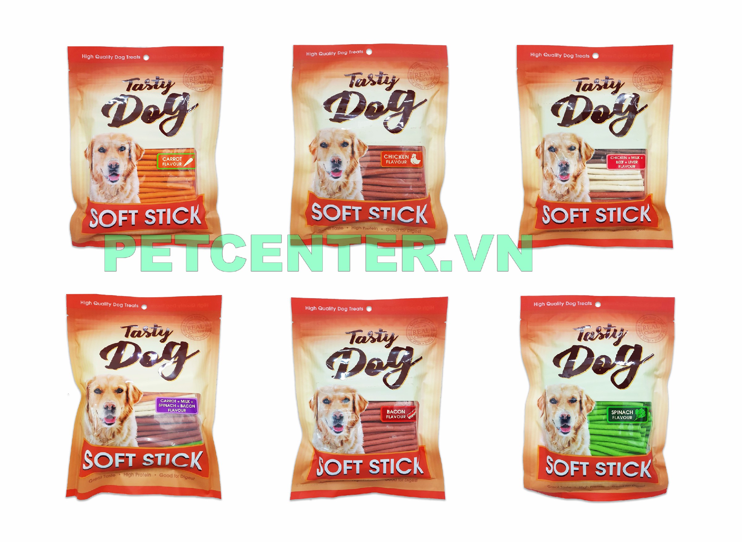 PET8 JST11 - Tasty Dog Soft Stick - Vị Gà (Chicken) 450g