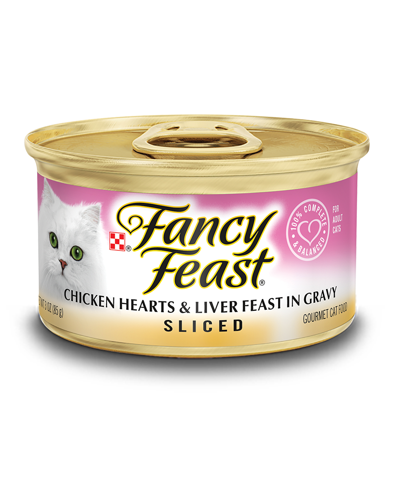 FANCY FEAST Sliced - Chicken Hearts & Liver Feast In Gravy 85G