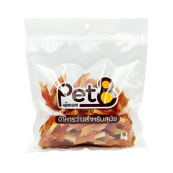 JJA46 Chicken Fillet Wrap Rawhide Stick 2.5" - Gà Phi Lê Quấn Que Da Bò 450gr