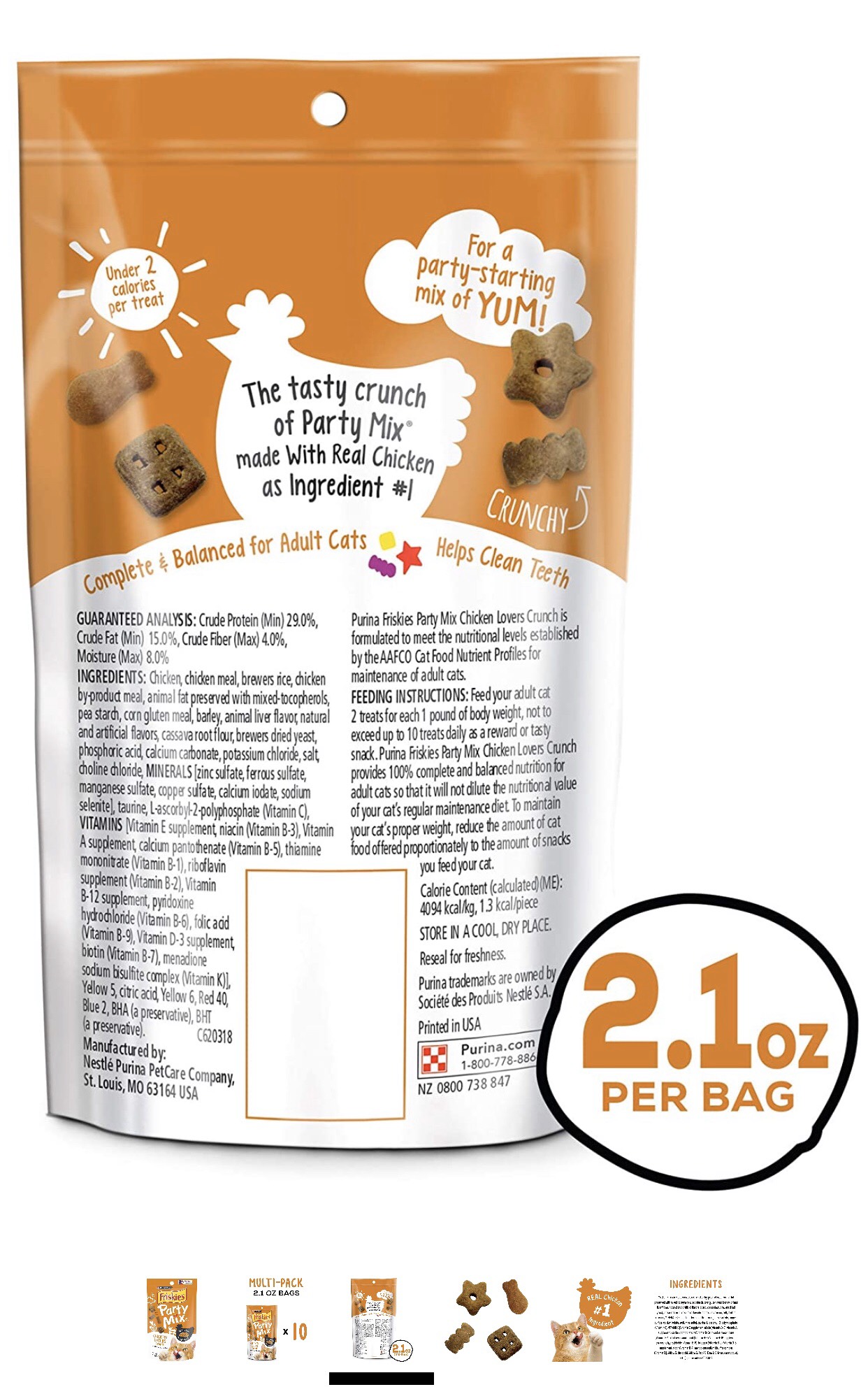 Bánh thưởng cho mèo - Friskies Party Mix With Real Chicken 170g