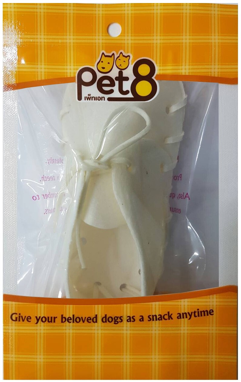 Pet8 HS09 White Shoe Rawhide 5" 1pcs