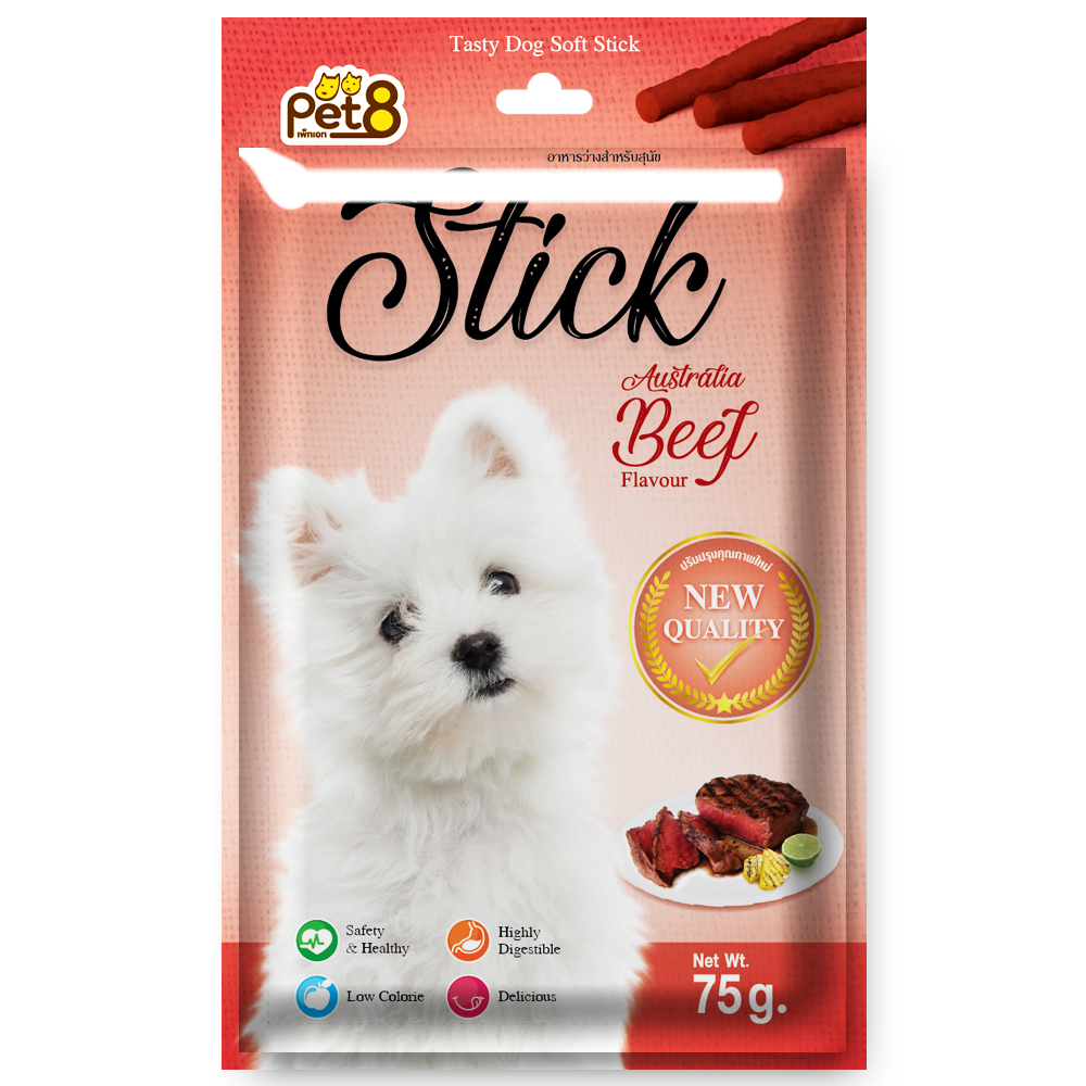 Pet8 JST03 Sasami Stick Beef 75g